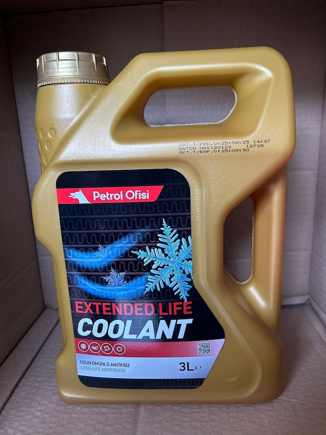 Petrol Ofisi Coolant Kırmızı Antifriz 3 L 2025 Ağustos