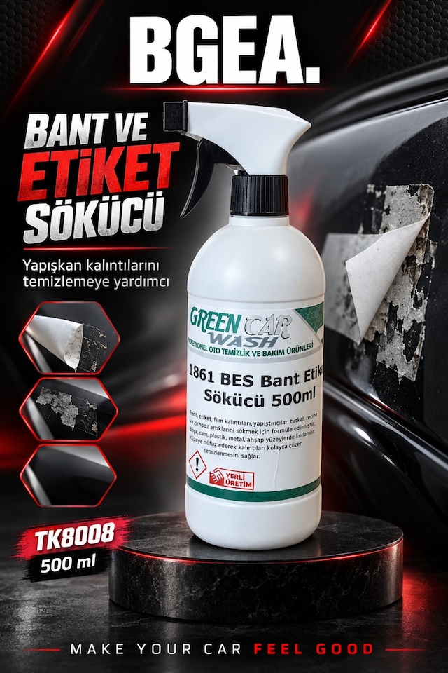 Bgea Green Car Wash Bant Ve Etiket Sökücü Sprey 500 Ml Tk8008