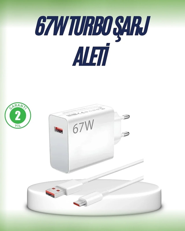 Ers 67 Watt Çift Turbo Şarj Adaptörü Reno 4 5 6 Uyumlu