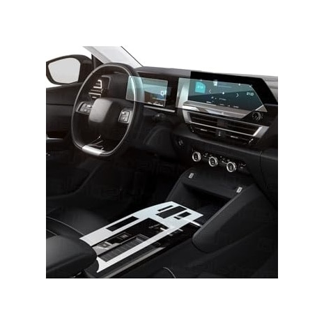 Citroen C4 Max 2025 İle Uyumlu Dijital Gösterge, Navigasyon Ve Orta Konsol Koruyucu 3'lü Set