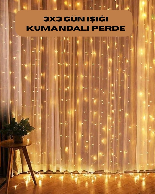 8 Fonksiyonlu Uzaktan Kumandalı Günışığı Perde Peri Led Dekoratif