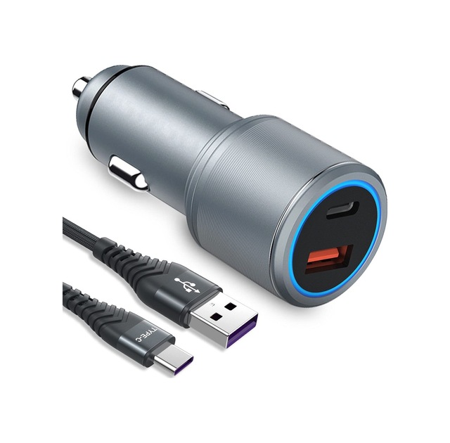 Mega Oto Market Usb Type C Araç Şarj Cihazı - 2 Port, Hızlı Şarj 48w Çakmaklık Adaptörü