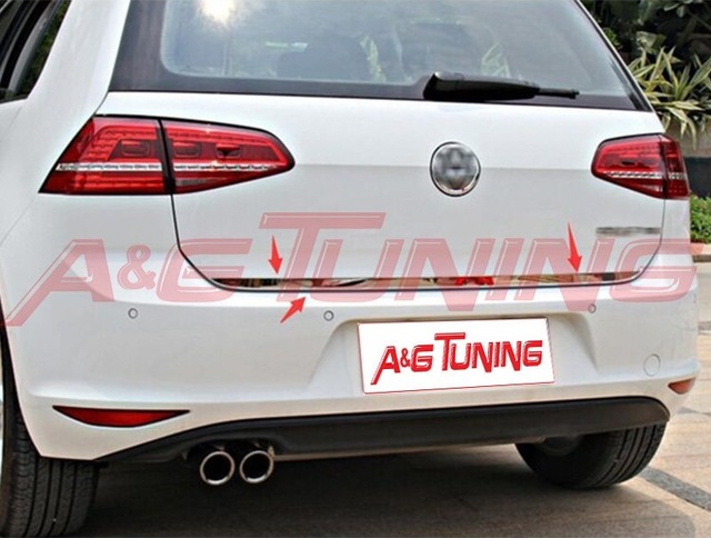 Volkswagen Golf 7 Krom Bagaj Alt Çıta Formlu Paslanmaz Çelik
