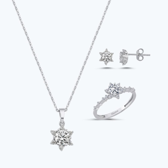 Altınbaş Altın Üçlü Lotus Set Autk0037-b-24627-set