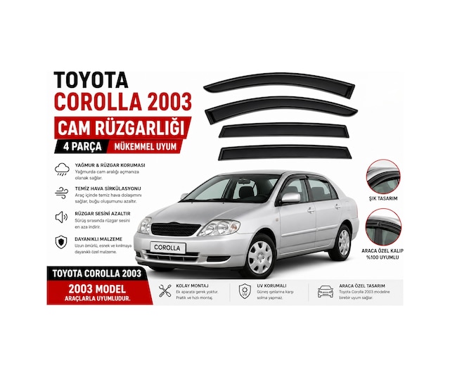 Frt Ottoman Toyota Corolla 2003 Uyumlu Cam Rüzgarlığı