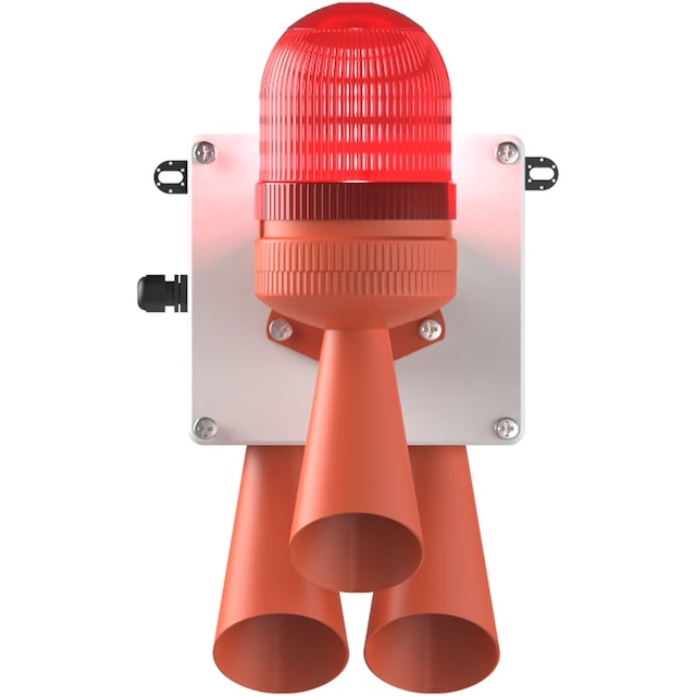 Mesan Led Multifonksiyon 3x 43 Ses Siren Kırmızı 110-220vac Ms 5806.1.110-220vac