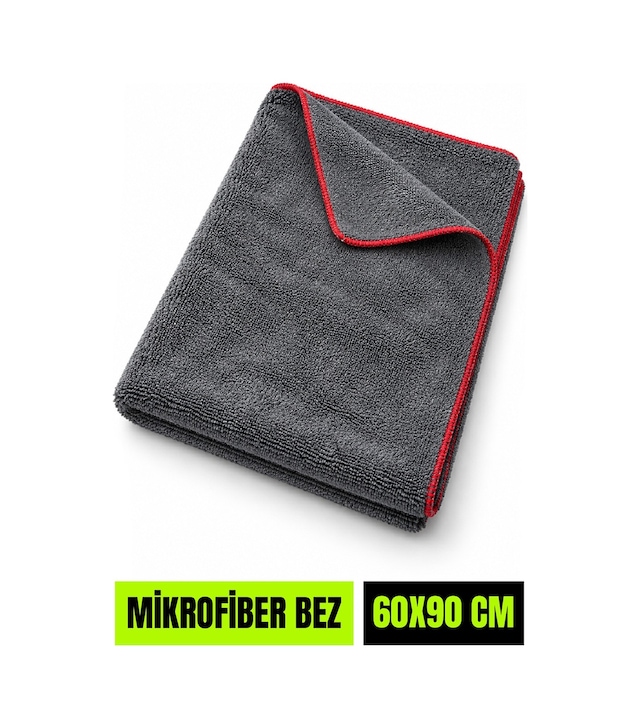 Mikrofiber Araç Temizlik Tank Bezi 60x90cm Oto Kurulama, Cam, Torpido Ve İç Dış Yüzey Temizleme Bezi