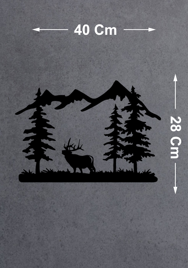 Avcı Orman Ve Dağ Sticker - 4x4 Off Road Adventure Sticker - Araba Oto Karavan Sticker - 02170 40x28 Cm