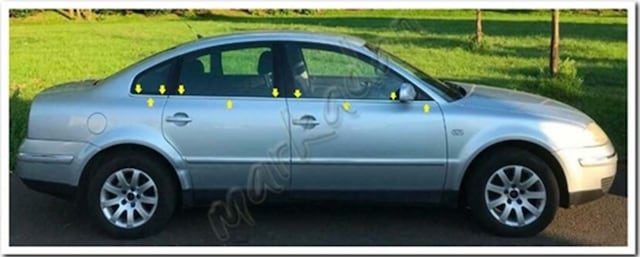 Vw Passat 3b Krom Cam Çıtası 1996-2005 6 Parça Paslanmaz Çelik