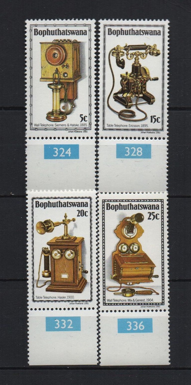 Güney Afrika Bophuthatswana 1981 Telefonun Tarihi Tam Seri Lt0025b Teşhir Ürün