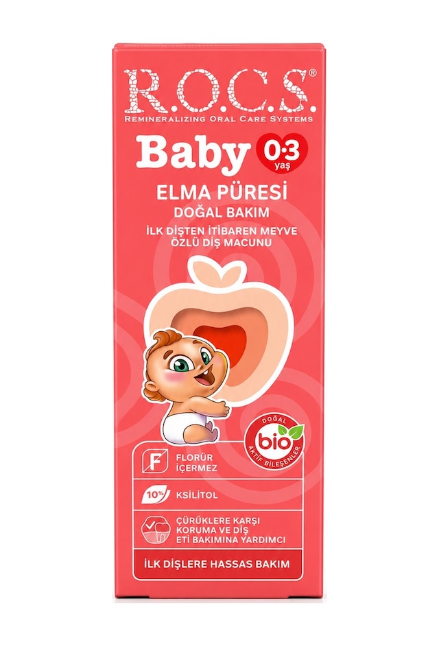 Rocs Baby 0-3 Yaş Elma Püresi Tadında Diş Macunu 45 Gr