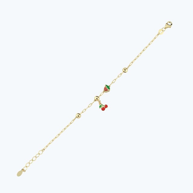 Altınbaş Altın Çocuk Kiraz Bileklik Blmk14404-24754 Renkli