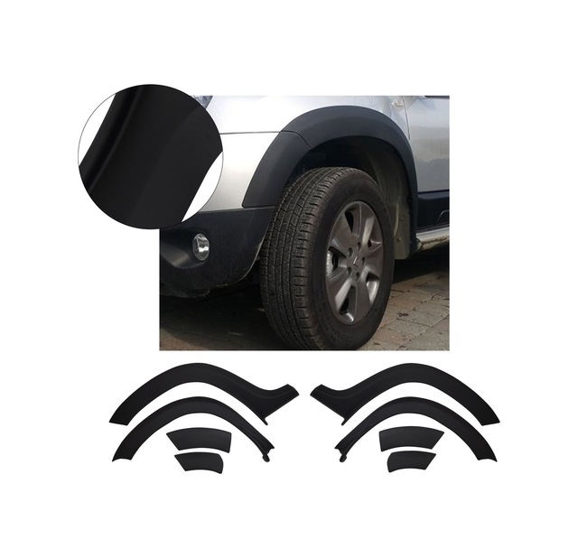 Dacia Duster Uyumlu 2010-2017 Abs Düz Çamurluk Dodik 8 Parça