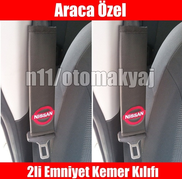 Nissan Skystar2Li - Emniyet Kemer Koruyucu Kılıfı - Deri - Logolu