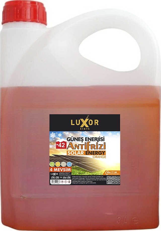 Luxor Kimya 3 lt. -42 Turuncu Güneş Enerjisi Antifrizi 4 Mevsim(Yeni Üretim)
