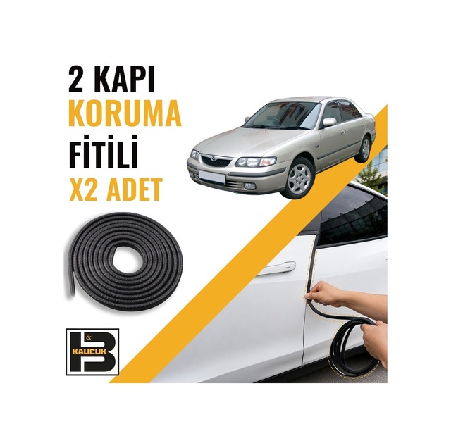 Mazda 626 Sedan 1999-2004 Kapı Koruma Fitili-iki Kapı-siyah-bm1183