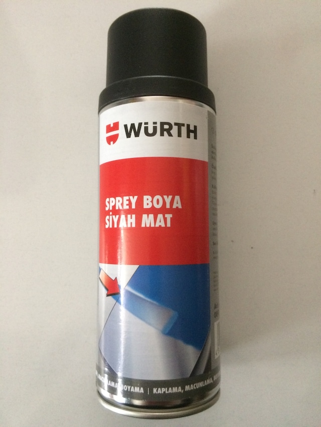 Würth Mat Siyah Sprey Boya Tampon Boyası Oto Boyası Germany 400Ml