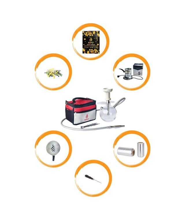 Kefo Bombus Eko Paket - Kefo Bombus Nargile Takımı - Kömür - Magma - Galvaniz Ocak-sipsi-iğne