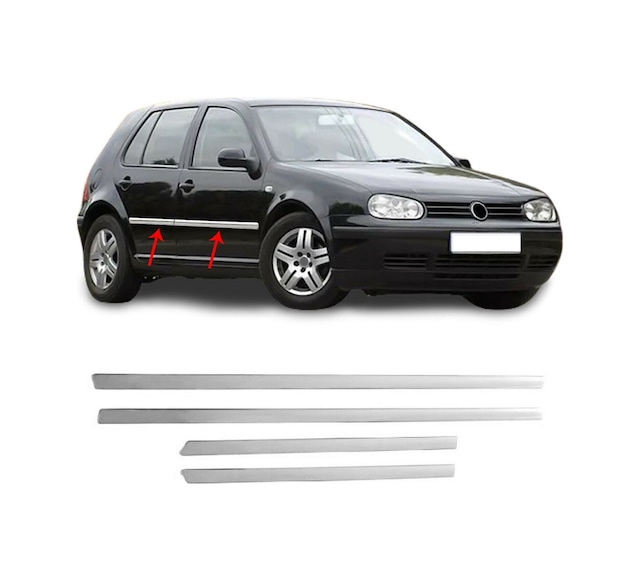 Volkswagen Golf 4 Krom Kapı Çıtası Tk 1998-2005 Paslanmaz Çelik N11.284