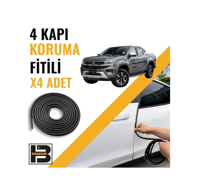 Volkwagen Amarok 2022-2025 Kapı Koruma Fitili-4 Kapı-siyah-bm2405