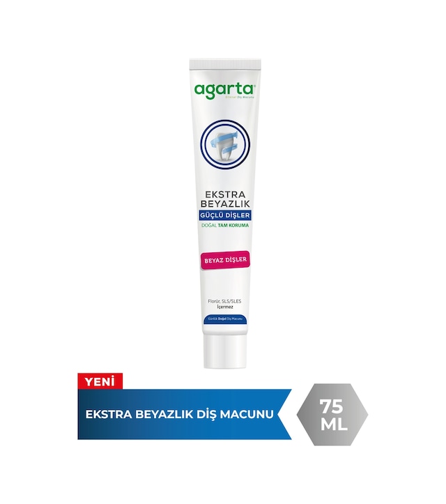 Agarta Doğal Ekstra Beyazlık Güçlü Dişler Diş Macunu 75 ML