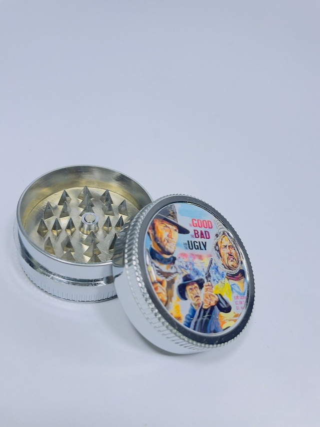 Full Metal 2Parça Kabartma Kovboy Desenli Grinder TutunÖğütücü