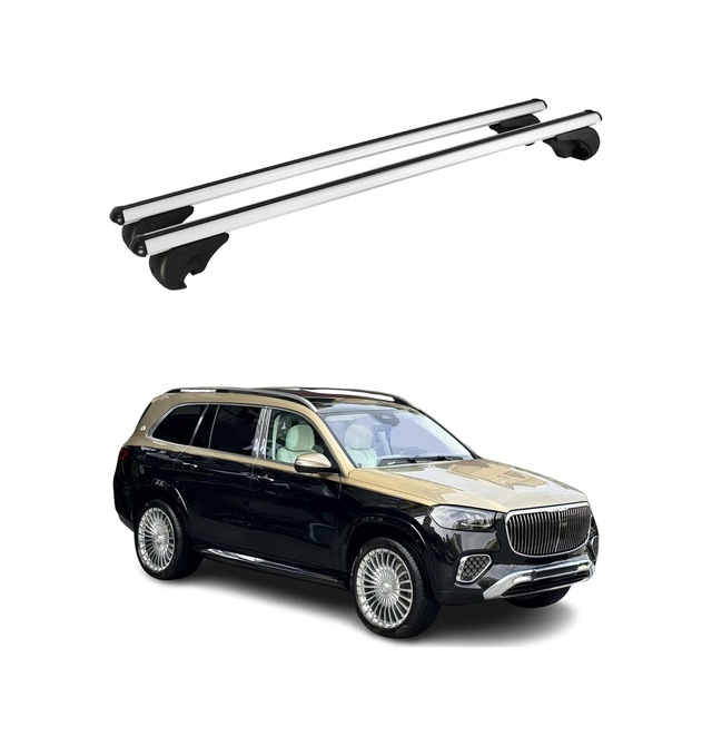 Mercedes Gls X167 2020-2027 Arası Uyumlu Port Bagaj Taşıyıcı Ara Atkı Alüminyum Gümüş 2 Parça