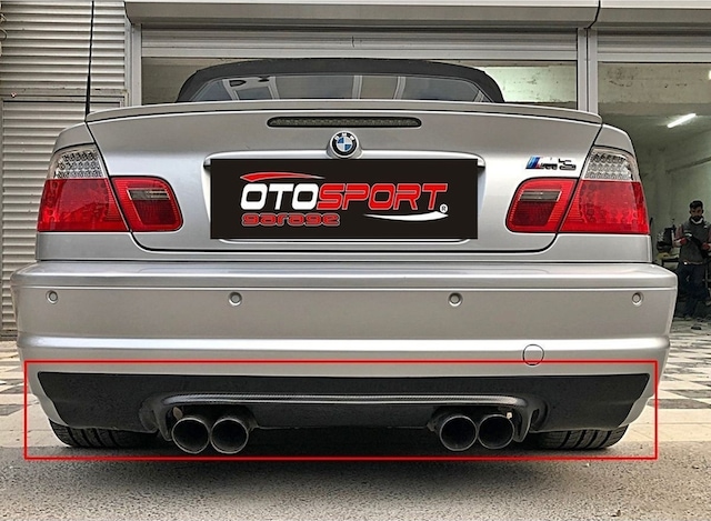 Bmw E46 M3 Arka Tampon Difüzör Fiberglass Boyasız