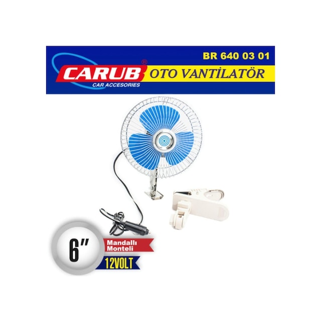 Carub Vantilatör 12v 6 Inch Mandallı 6400301 Uyumlu