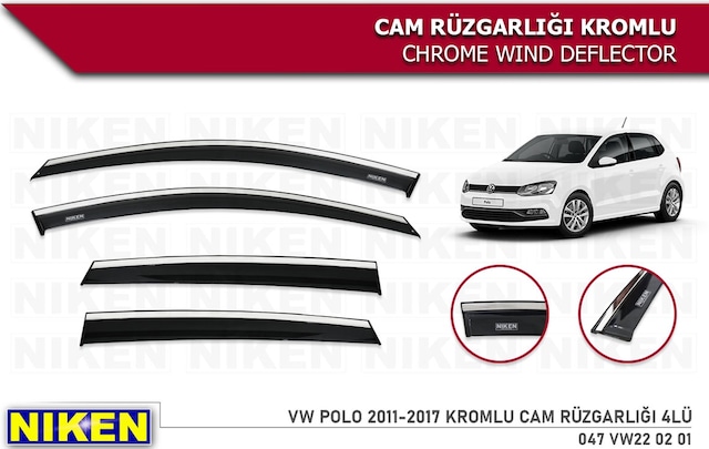 Volkswagen Polo 2015 2016 2017 Model Nıken Kromlu Cam Rüzgarlığı