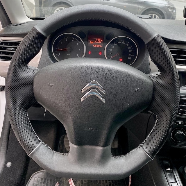Citroen C-elysee Araca Özel Direksiyon Kılıfı Nokta Gri