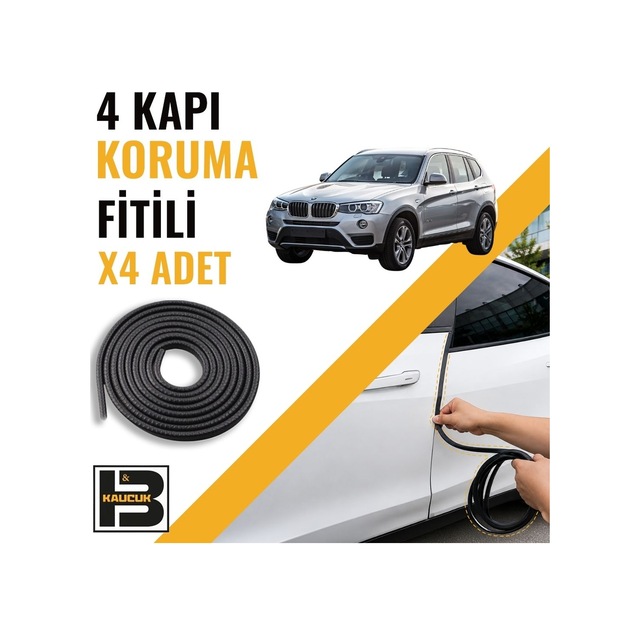 Bmw X3 F25 2010-2017 Kapı Koruma Fitili-4 Kapı-siyah-bm2356