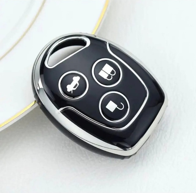 Gma Keys Lüx Ford Fiesta Mondeo Focus Transit Fusion 3 Buton Nano Anahtar Kılıfı Siyah Gümüş Silver Renk