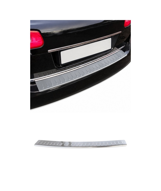 Vw Passat B6 Station Wagon 2005-2010 Uyumlu Krom Arka Tampon Eşiği Paslanmaz Çelik Taşlı Mat