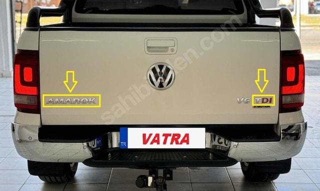 Amarok 3.0 Tdı Highline Uyumlu Amarok Ve Tdı "dı Kırmızı" Krom Bagaj Yazısı 3m 3d Abs
