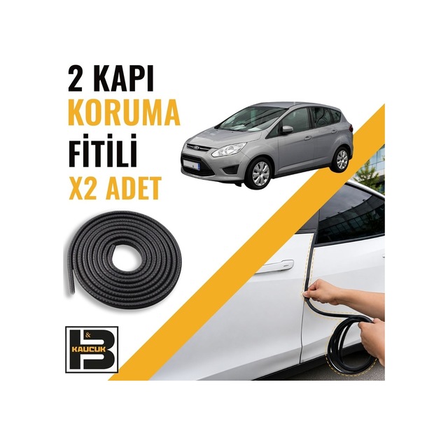 Ford C-max 2.nesil Kapı Koruma Fitili-iki Kapı-siyah-bm1216