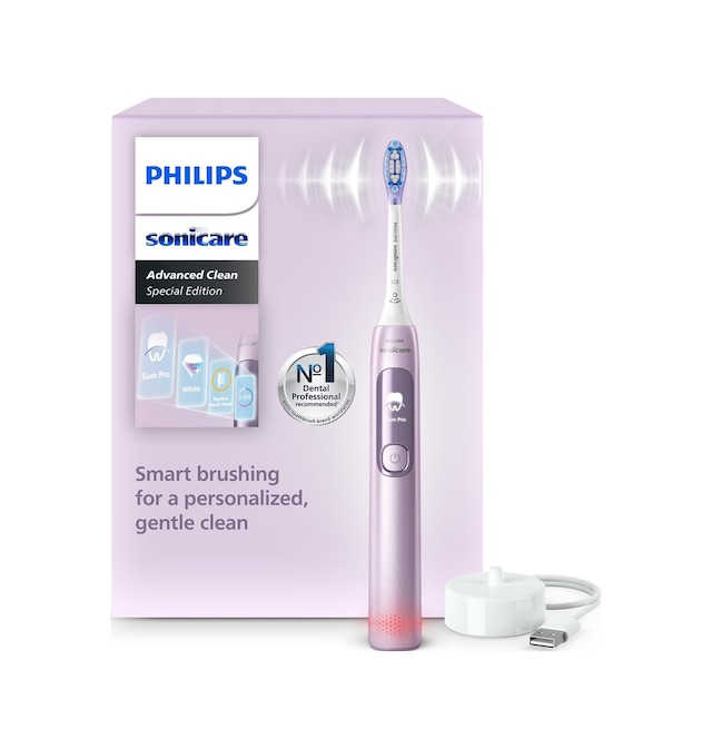 Philips Sonicare Advancedclean Sınırlı Üretim Elektrikli Diş Fırçası - Akıllı Ekran, Basınç Sensörü, Fırça Başlığı Değiştirme Hatırlatıcısı, 5 Fırçalama Modu Ve Smartimer, Pembe, Model Hx3792/12
