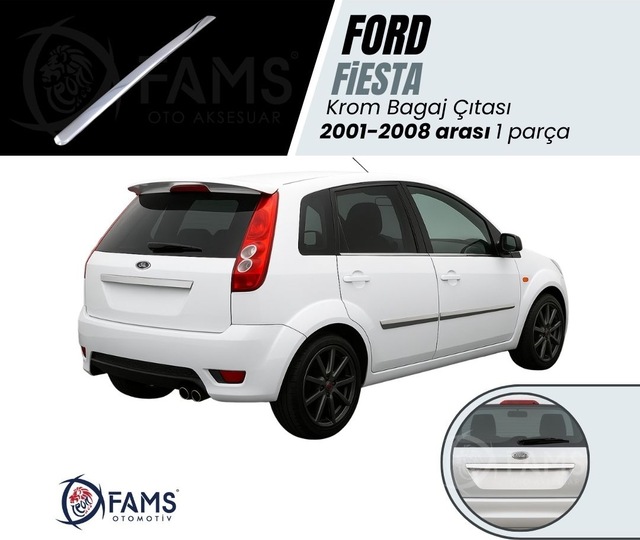 Ford Fiesta Krom Bagaj Çıtası 2001 - 2008 Arası Uyumlu P. Çelik Uyumlu