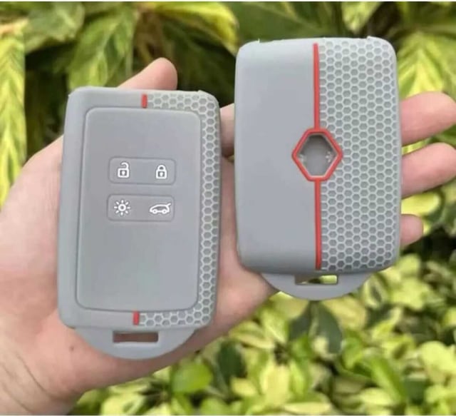 Gma Keys Lüx Renault Clio 5 Megane 4 Captur Kaleos Kadjar Anahtar Koruma Kılıfı Petek Desenli Gri Kırmızı