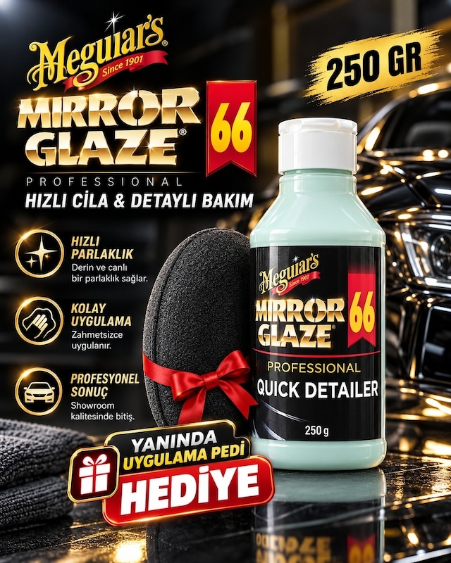 Meguiars 66 Hızlı Cila 250 Ml - El Pedi Seti