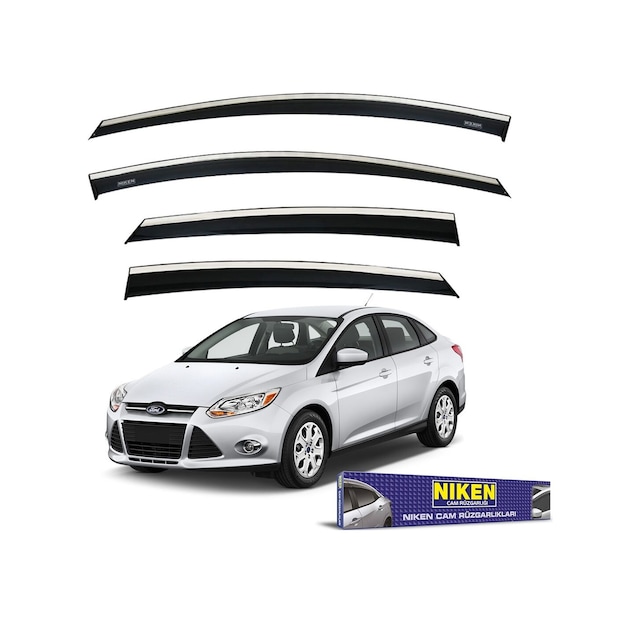 Ford Focus 3 Cam Rüzgarlığı Kromlu 2012+ Niken