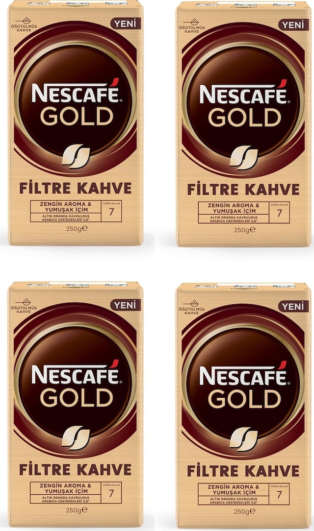 Nescafe Gold Filtre Kahve 250 Gr X 4 Adet Öğütülmüş