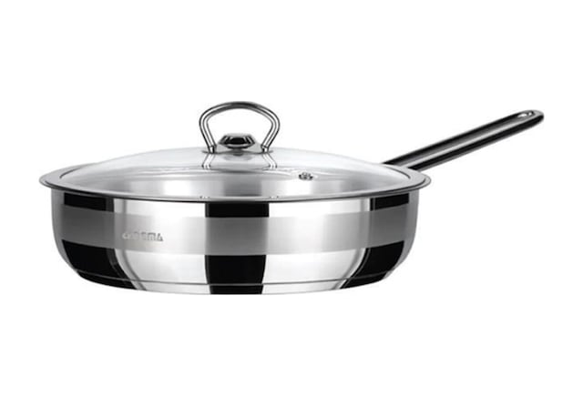 Saphire 26 Cm Çelik Saplı Cam Kapaklı Tava Sap-4790