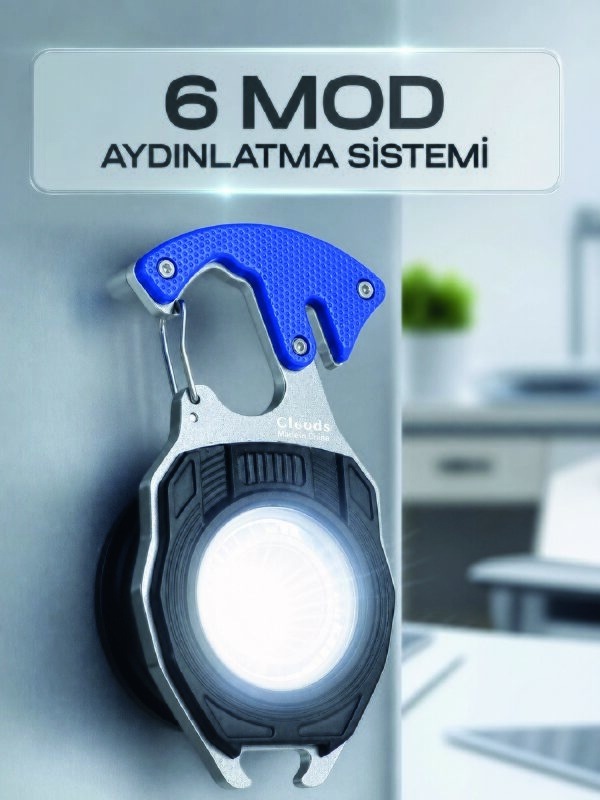 Çok Fonksiyonlu Acil Durum El Feneri Elektronik Çakmak Tornavida