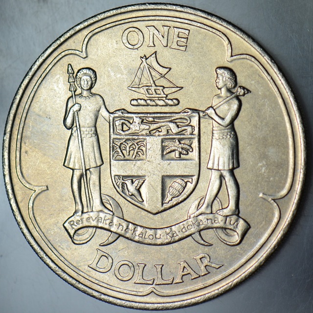 Fiji 1 Dolar 1969 Kraliçe Iı. Elizabeth 38,6 Mm 28,3 Gr. Çil -