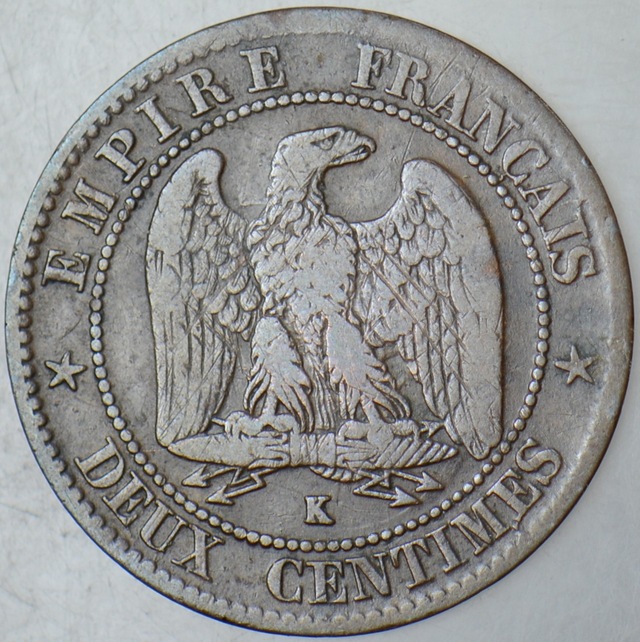 Fransa 2 Centimes 1862 K.