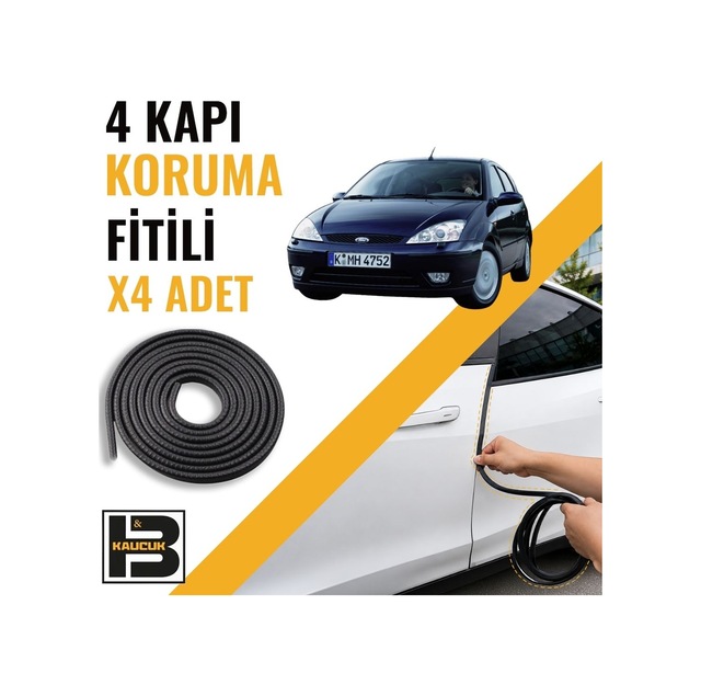 Ford Focus Hatchback 1.nesil Kapı Koruma Fitili-4 Kapı-siyah-bm2232