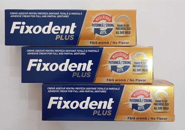 Fıxodent Plus 40 G Diş Protez Yapıştırıcı Krem 3'lü Paket