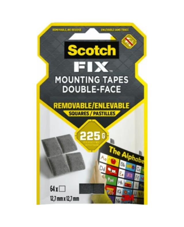 Scotch-fix Çıkarılabilir Çift Taraflı Yapışkan Köpük Kareler 255 Gr 64 Adet 12,7 Mm X 12,7 Mm
