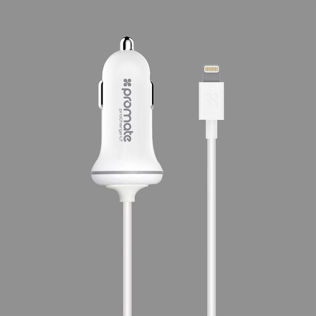 Promate Iphone Lightning Araç Çakmak Şarj Cihazı MFI Onaylı Beyaz